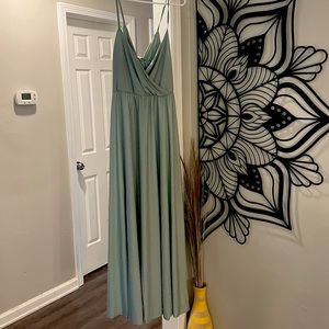 Sage green ASOS Design maxi dress